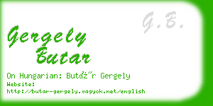 gergely butar business card